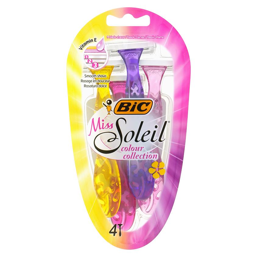 Станок для бритья одноразовый `BIC` MISS SOLEIL с тройным лезвием 4 шт