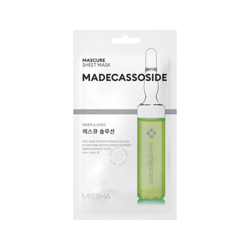 Маска для лица `MISSHA` SOS с мадекассосидом (для восстановления ослабленной кожи) 28 мл