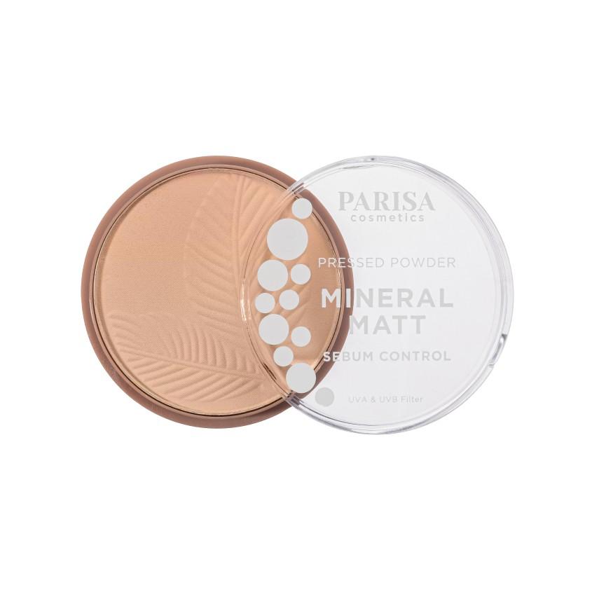 Пудра компактная для лица `PARISA` MINERAL MATT минеральная тон 03