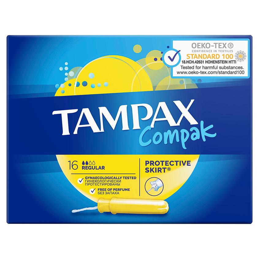 Тампоны с аппликатором `TAMPAX` Regular Compact 16 шт