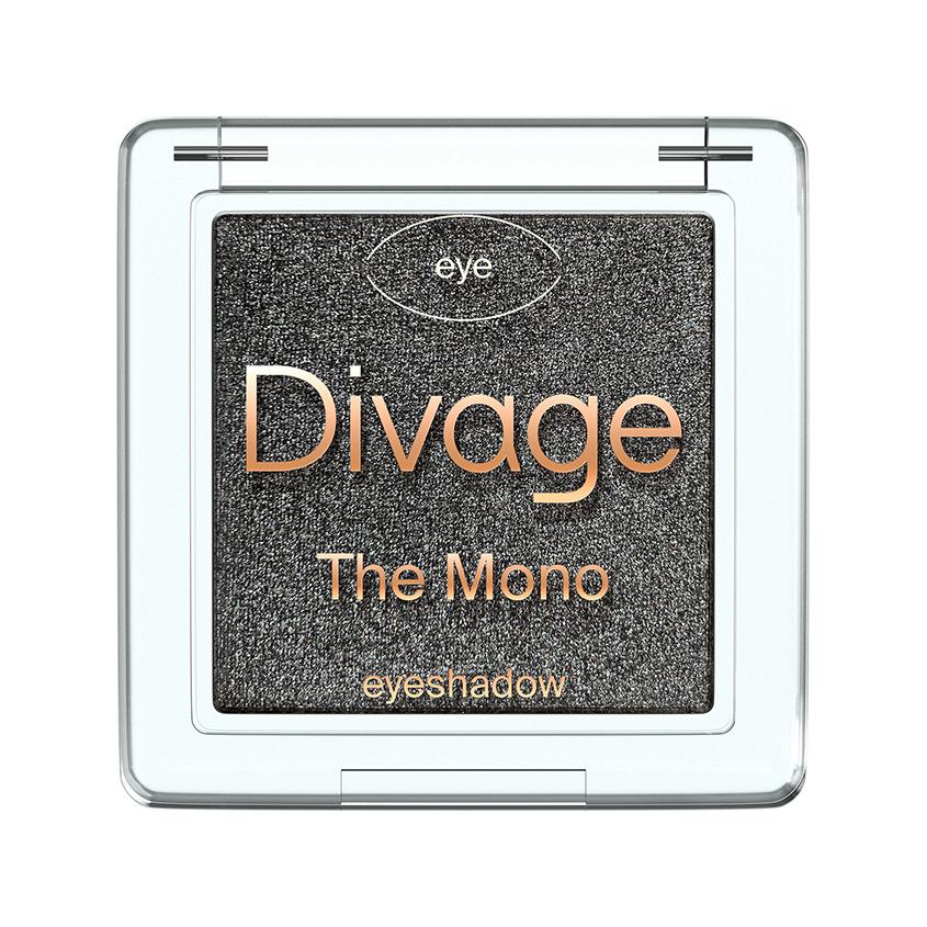Тени для век `DIVAGE` THE MONO компактные с шиммером тон 06 Графит