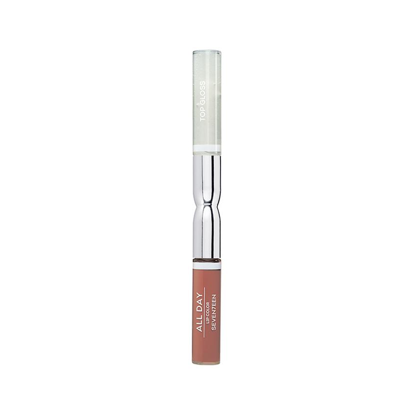 SEVENTEEN | Помада-блеск для губ `SEVENTEEN` ALL DAY LIP COLOR & TOP GLOSS жидкая стойкая тон 32 Золотисто-каштановый