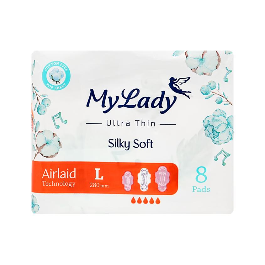 MY LADY | Прокладки гигиенические `MY LADY` SILKY SOFT ультратонкие L 8 шт