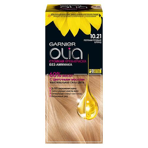 Краска для волос `GARNIER` `OLIA` тон 10.21 (Перламутровый блонд)