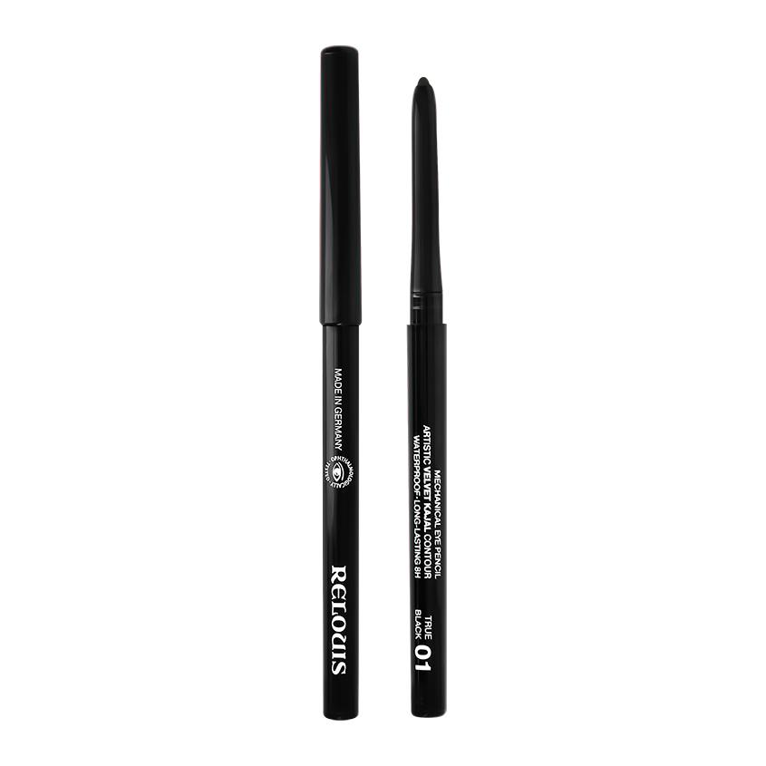 Карандаш для глаз `RELOUIS` ARTISTIC VELVET KAJAL CONTOUR механический водостойкий тон 01 True black