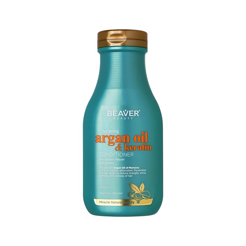 Кондиционер для волос `BEAVER` ARGAN OIL&KERATIN для сильно поврежденных волос 350 мл