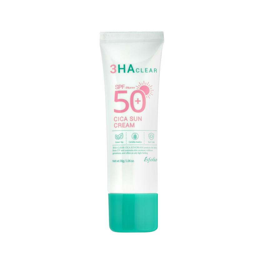 Крем для лица `ESFOLIO` 3HA солнцезащитный с кислотами и центеллой азиатской SPF50+ 30 г