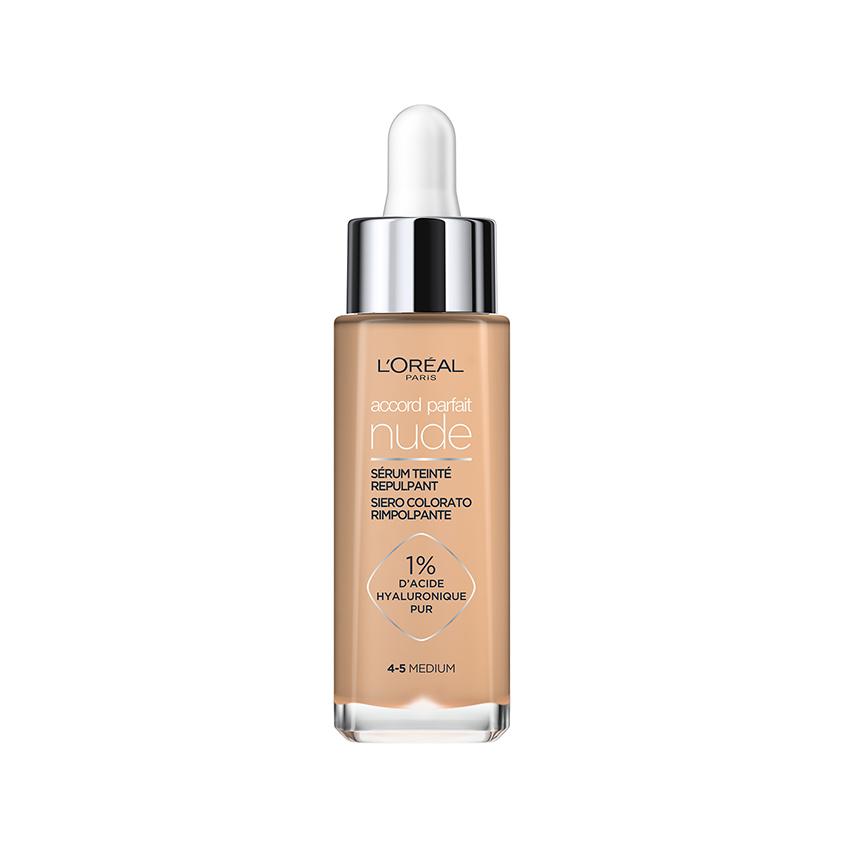 Крем тональный для лица `LOREAL` ACCORD PARFAIT NUDE с гиалуроновой кислотой тон 4-5 medium