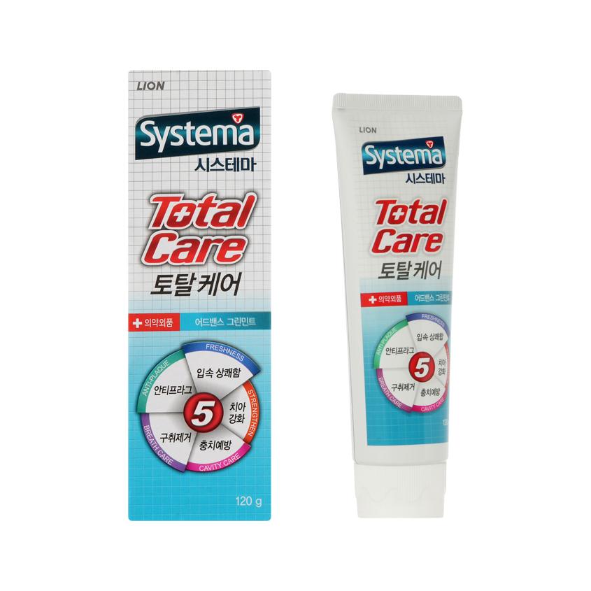 Паста зубная `LION` SYSTEMA Total care (green mint) 120 г