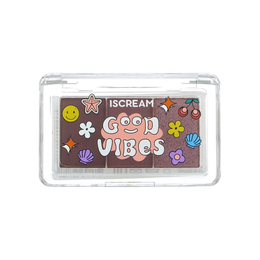 Тени для век из палетки `ISCREAM` GOOD VIBES 3 оттенок 07-09
