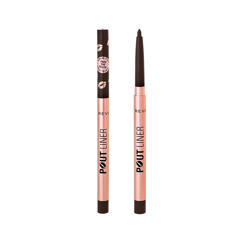 Карандаш для губ `REVOLUTION` POUT LINER PLUMPING LIP LINER контурный с эффектом пухлых губ тон Espresso cool brown