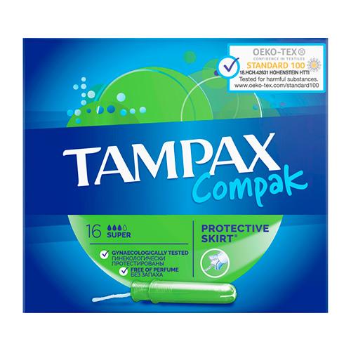 Тампоны с аппликатором `TAMPAX` COMPAK Super 16 шт