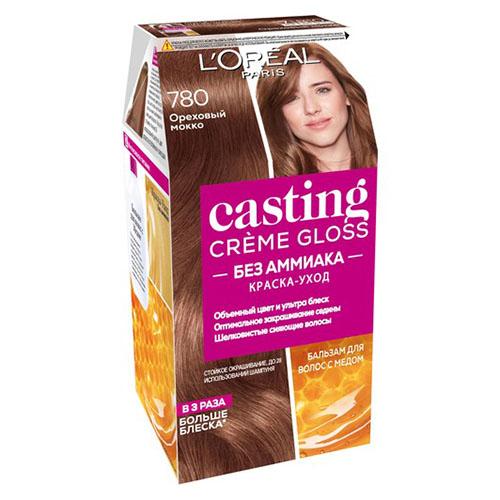 Крем-краска для волос `LOREAL` `CASTING` CREME GLOSS тон 780 (Ореховый мокко)