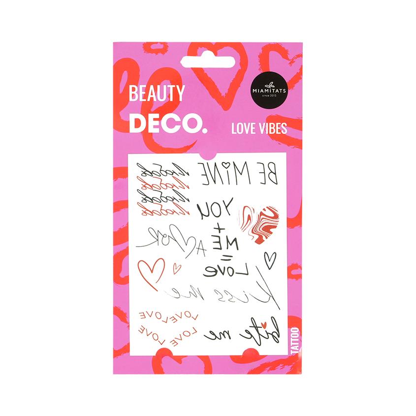 Набор переводных татуировок для тела `DECO.` LOVE by Miami tattoos (love vibes)