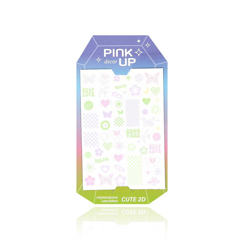 Наклейки для ногтей `PINK UP` `DECOR` CUTE COLLECTION 2D переводные тон 122