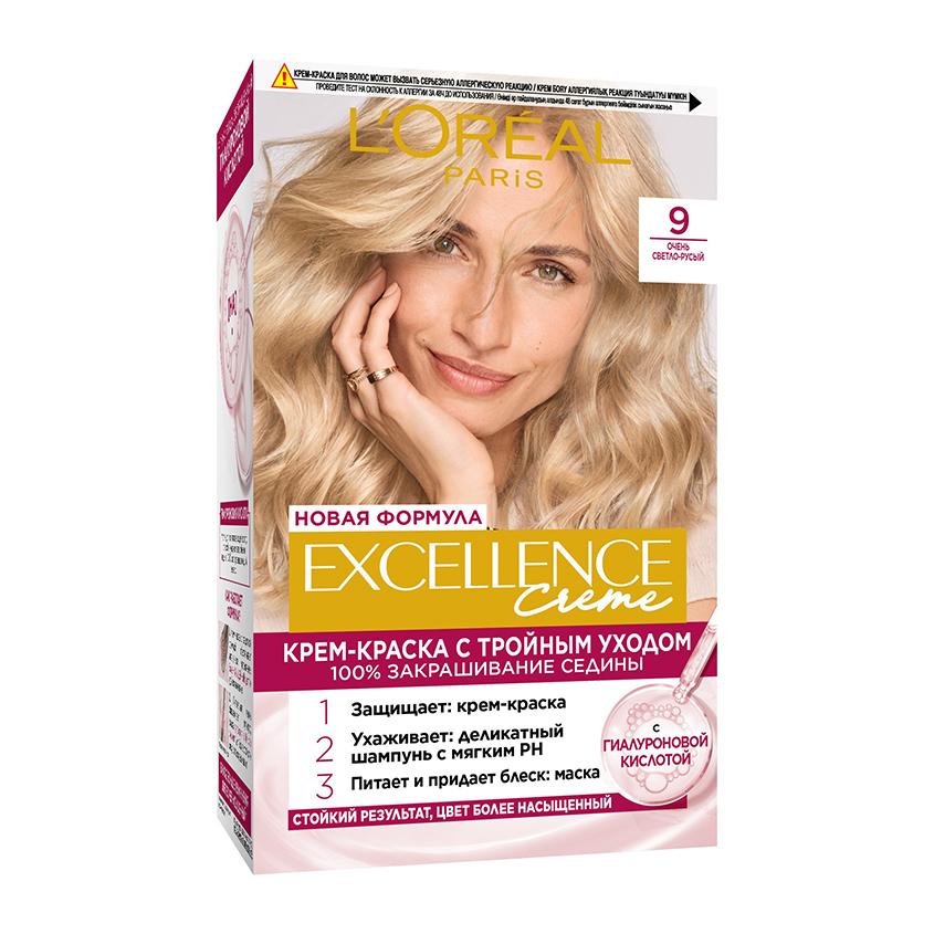 LOREAL | Крем-краска для волос `LOREAL` `EXCELLENCE` тон 9 (Очень светло-русый)