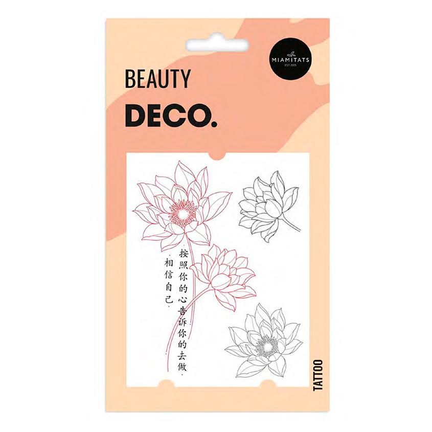 DECO. | Татуировка для тела `DECO.` ORIENT by Miami tattoos переводная (Lotus )