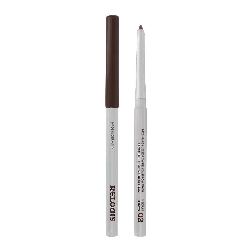 Карандаш для бровей `RELOUIS` BROW WOW механический тон 03 Medium brown
