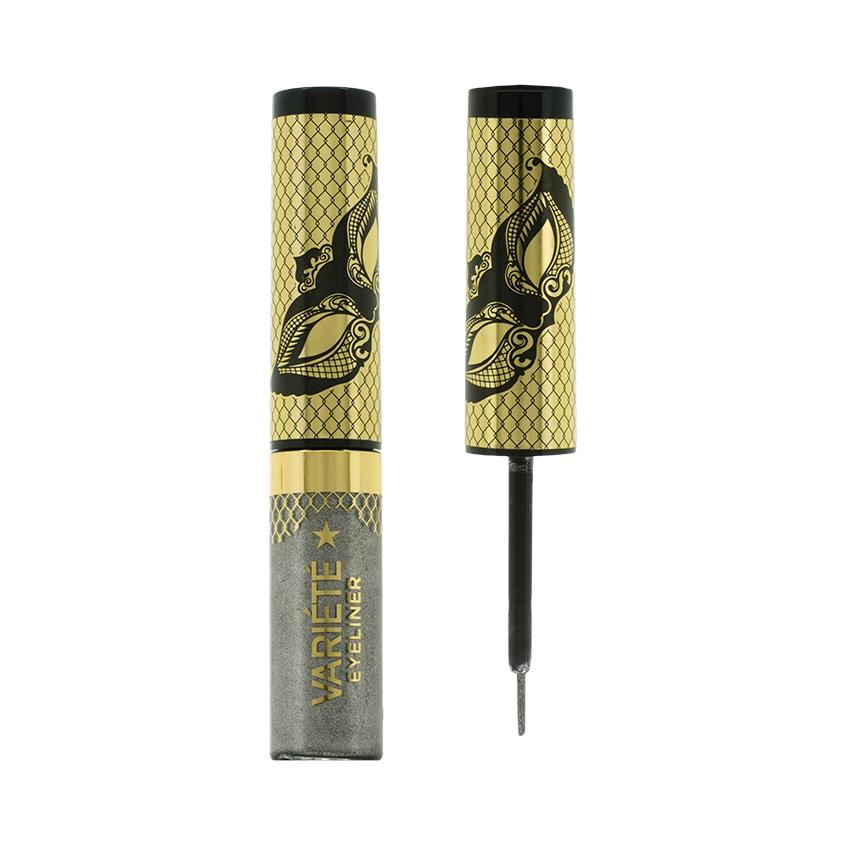 Подводка для глаз `EVELINE` `VARIETE` EYELINER водостойкая сияющая тон 04 silver dust