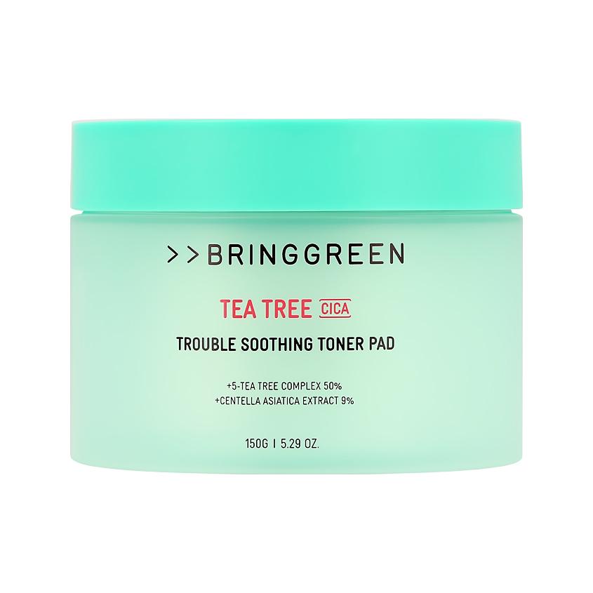 BRING GREEN | Диски для лица `BRING GREEN` с чайным деревом (успокаивающие) 150 г