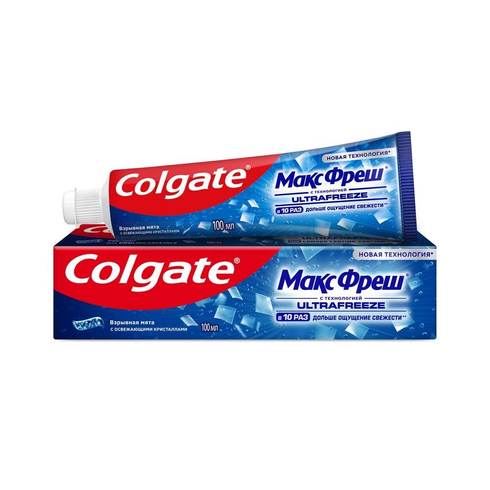 Зубная паста Colgate Макс Фреш " взрывная мята " с освежающими кристаллами 100мл