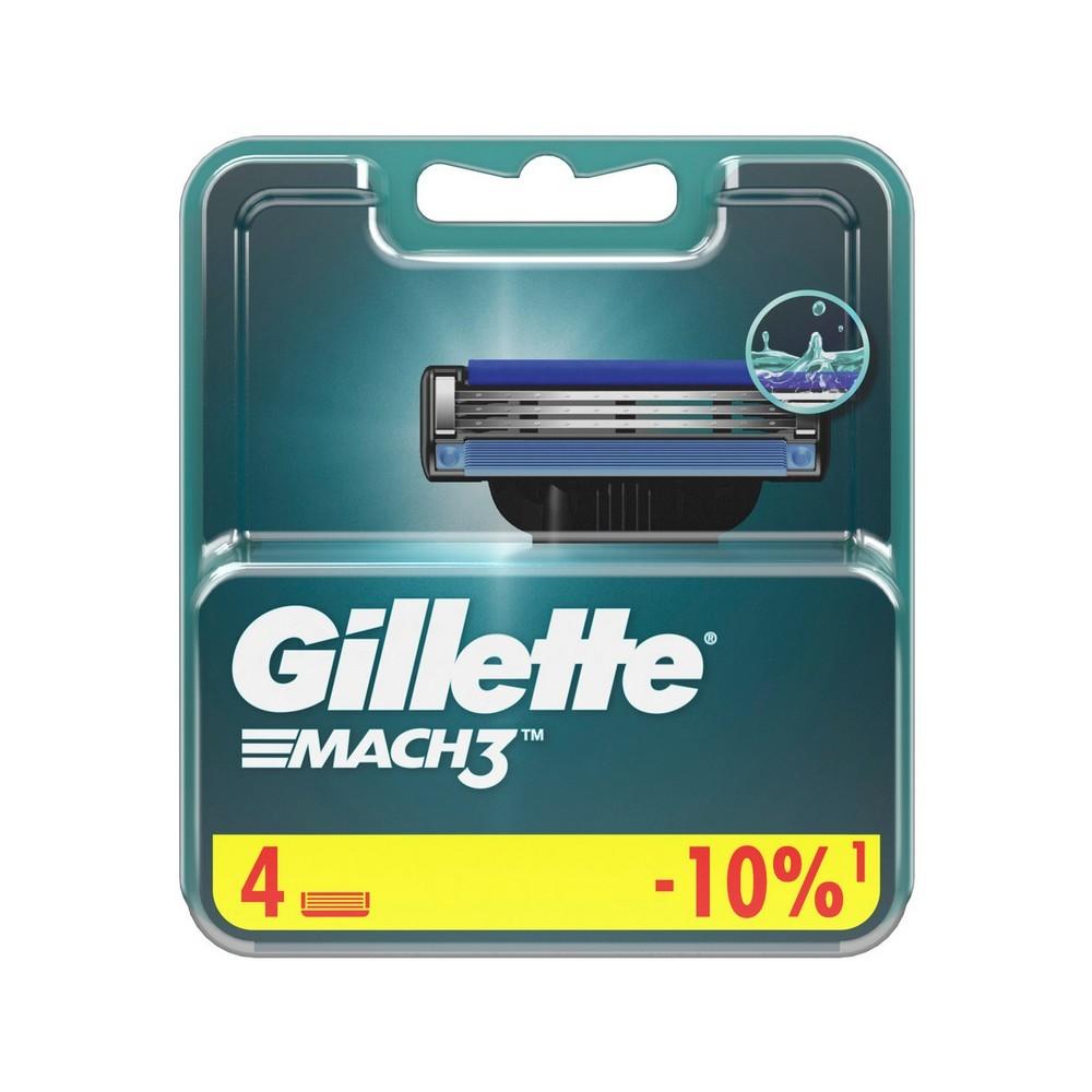 Кассеты для станка Gillette Mach 3 сменные 4шт