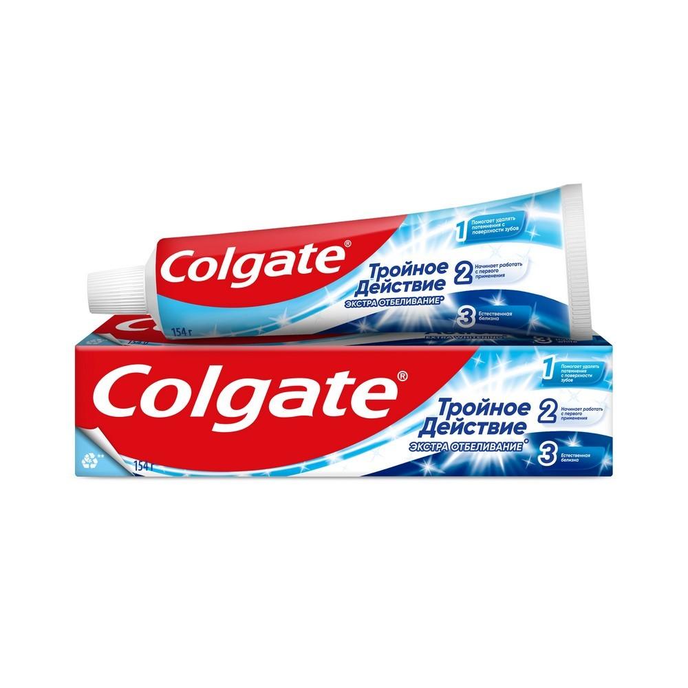 Зубная паста Colgate Тройное действие " экстра отбеливание " 100мл