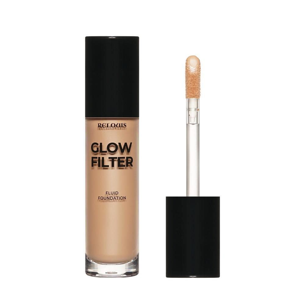 Сияющий тональный флюид для лица с эффектом "фильтра" Relouis Glow Filter Fluid Foundation 02 20г