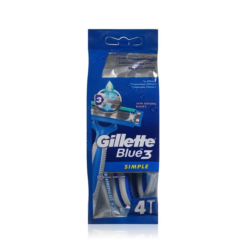 Одноразовые станки для бритья Gillette Blue 3 Simple 4шт