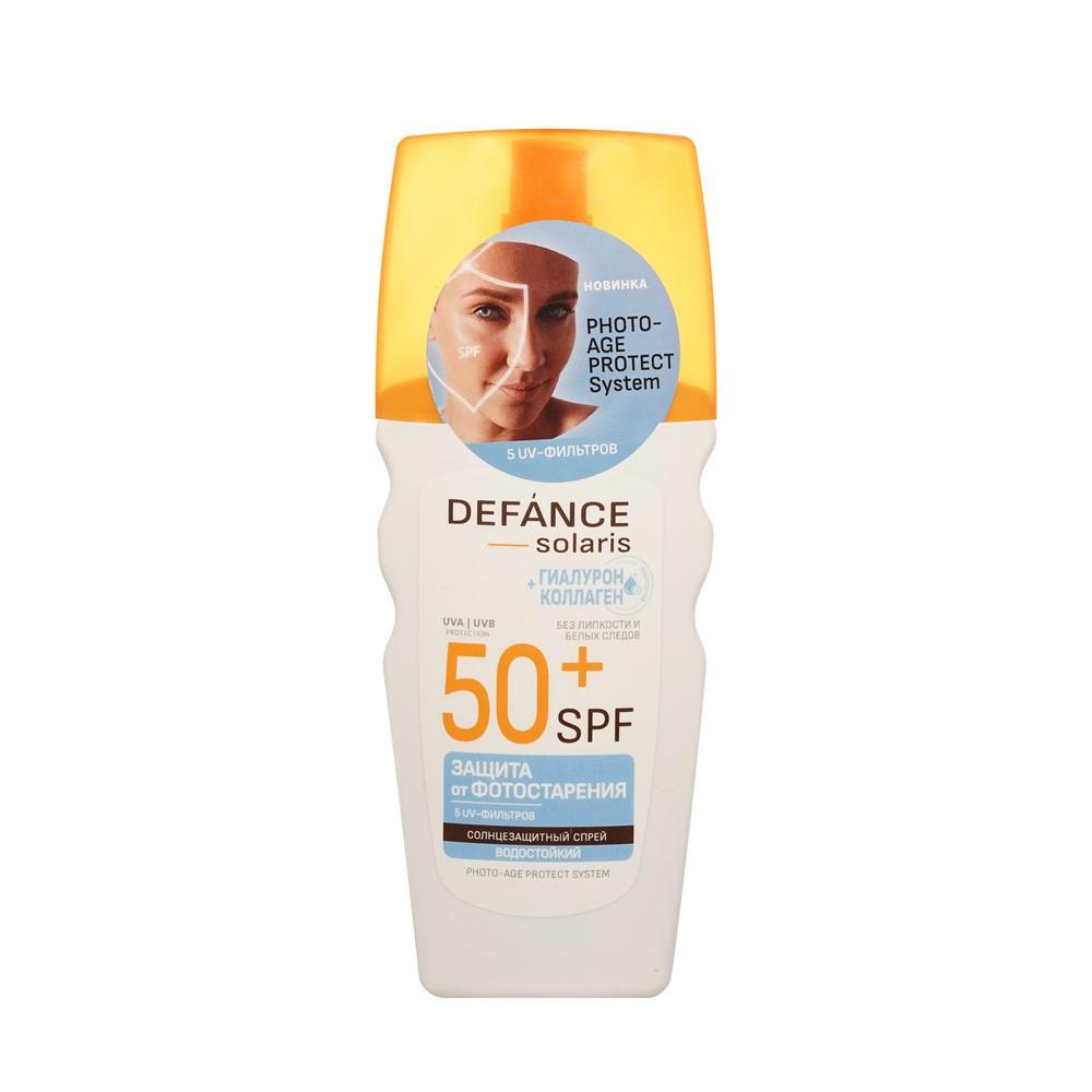 Водостойкий солнцезащитный спрей для лица и зоны декольте Defance Solaris SPF 50+ 160мл