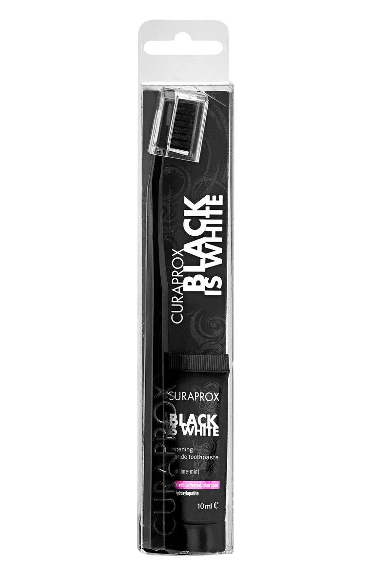 Зубная щетка и зубная паста Black Is White
