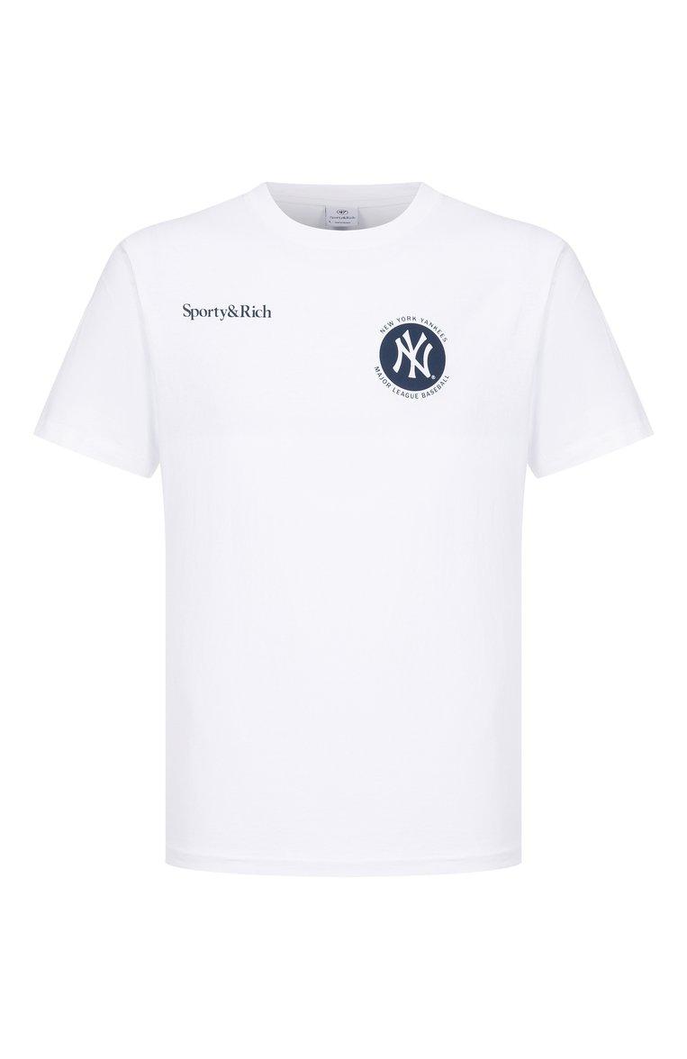 Хлопковая футболка Sporty & Rich x '47 & The New York Yankees