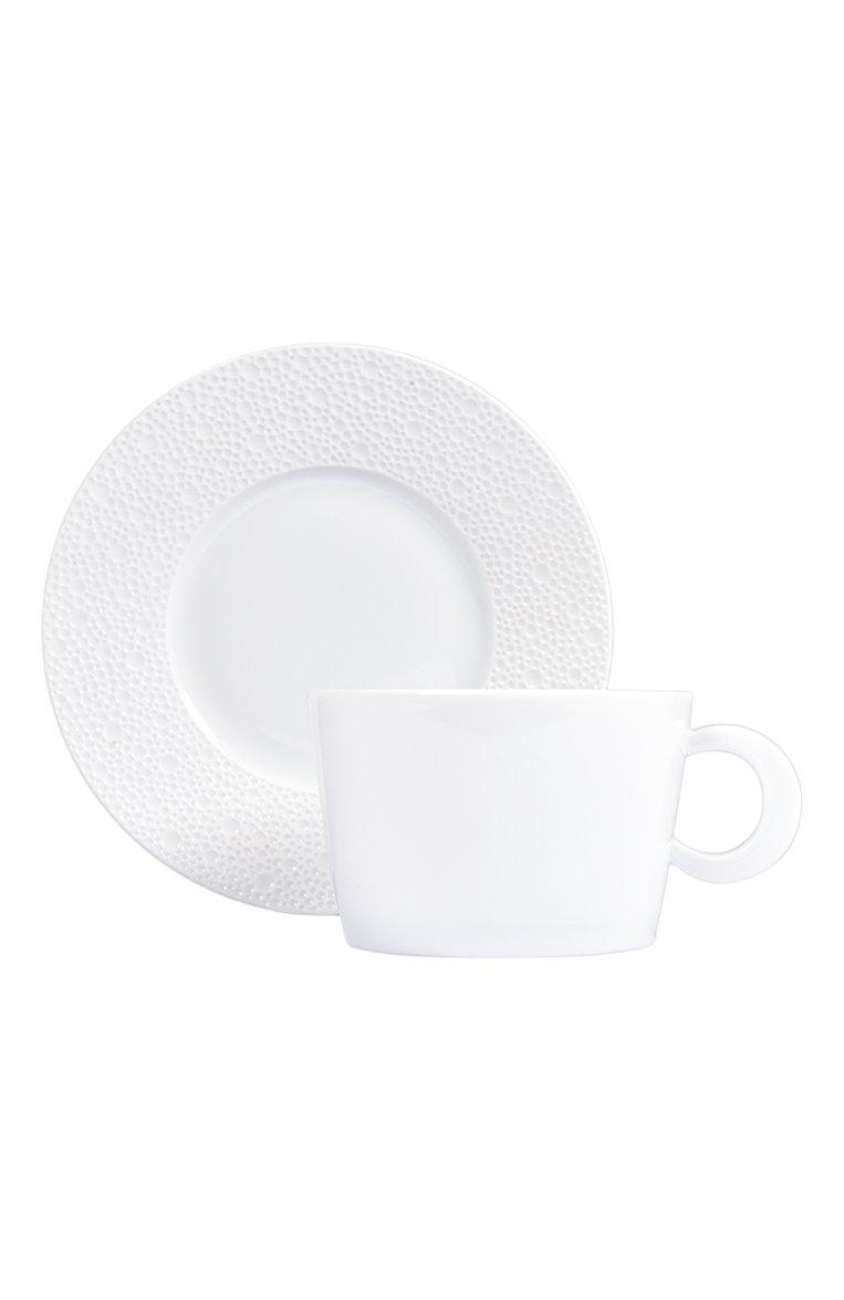 Чашка для завтрака с блюдцем Ecume White