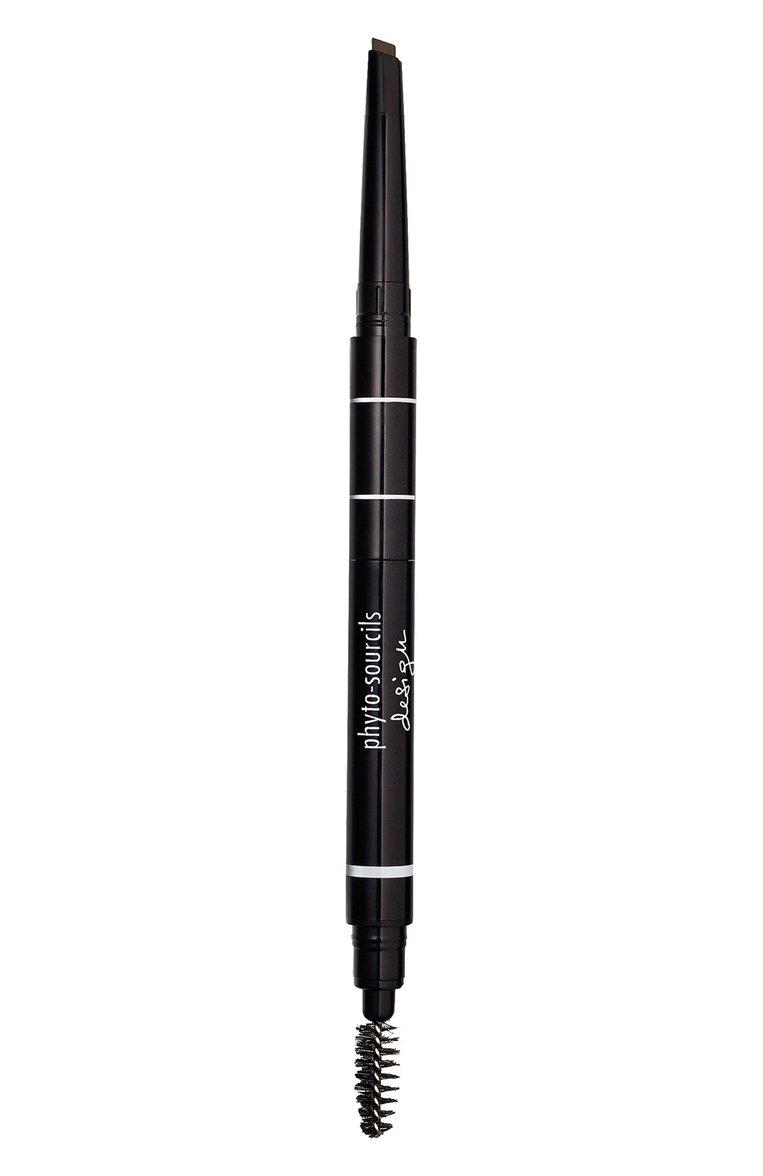 Фитокарандаш для дизайна бровей 3 в 1 Phyto-Sourcils Design, оттенок 6 Темно-коричневый (2x0.2g)