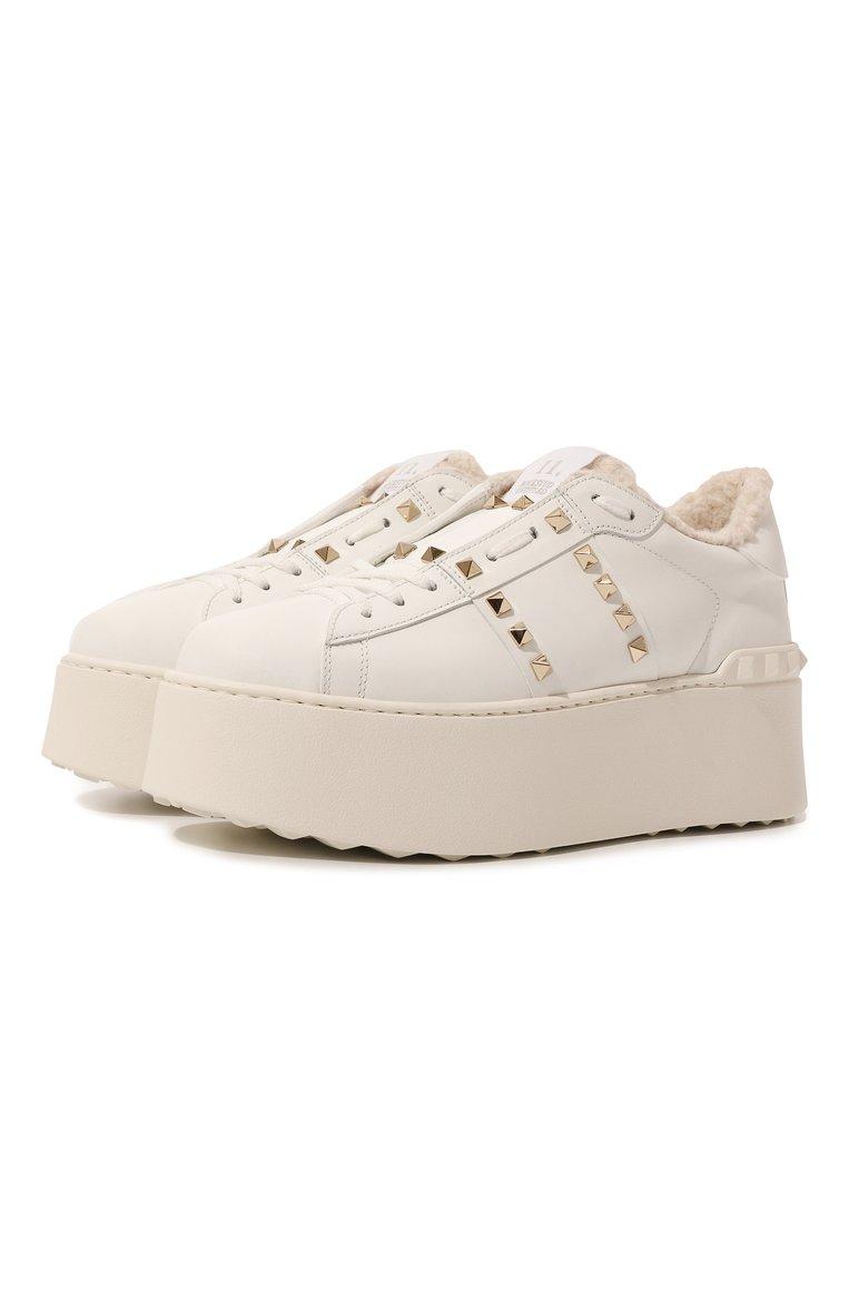 Кожаные кеды Rockstud Untitled