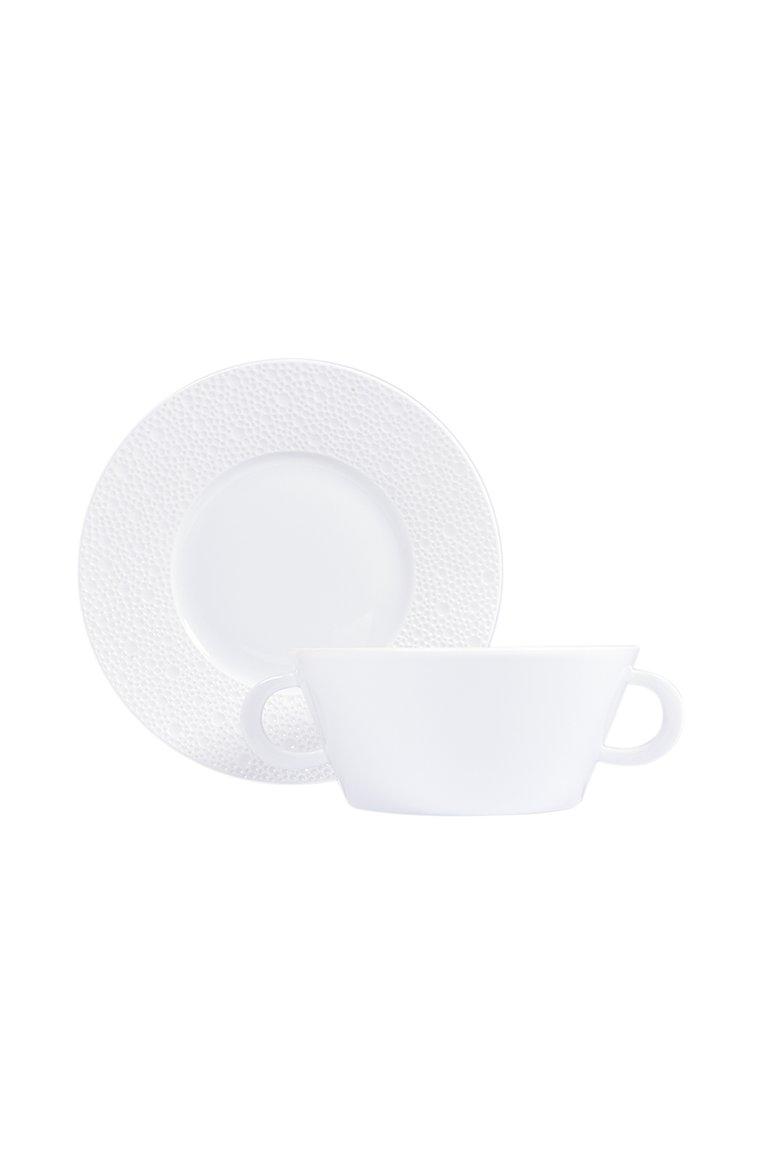 Бульонница с блюдцем Ecume White