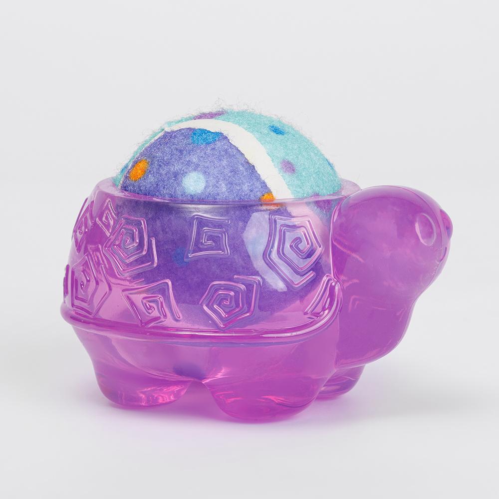 RURRI Игрушка для собак Черепаха с теннисным мячом, 10,8х8,7х8 см