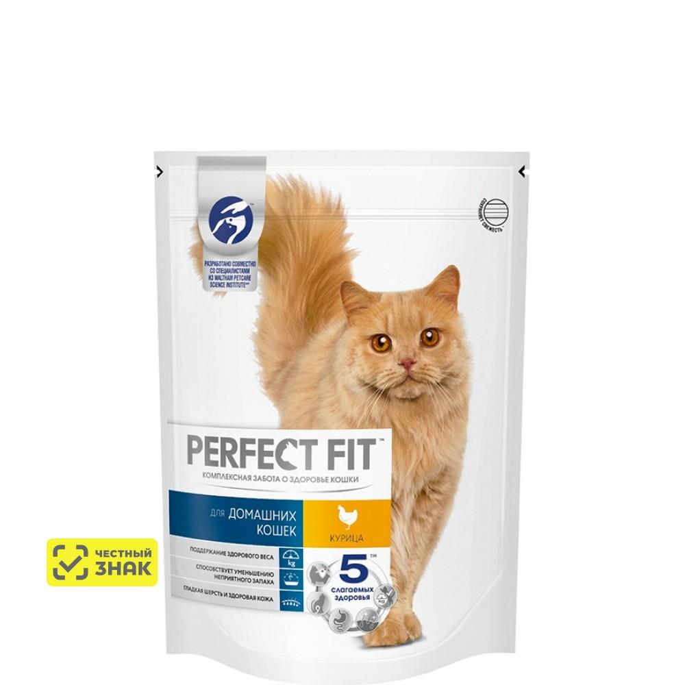 Perfect Fit Сухой корм для домашних кошек, с курицей, 650 гр.