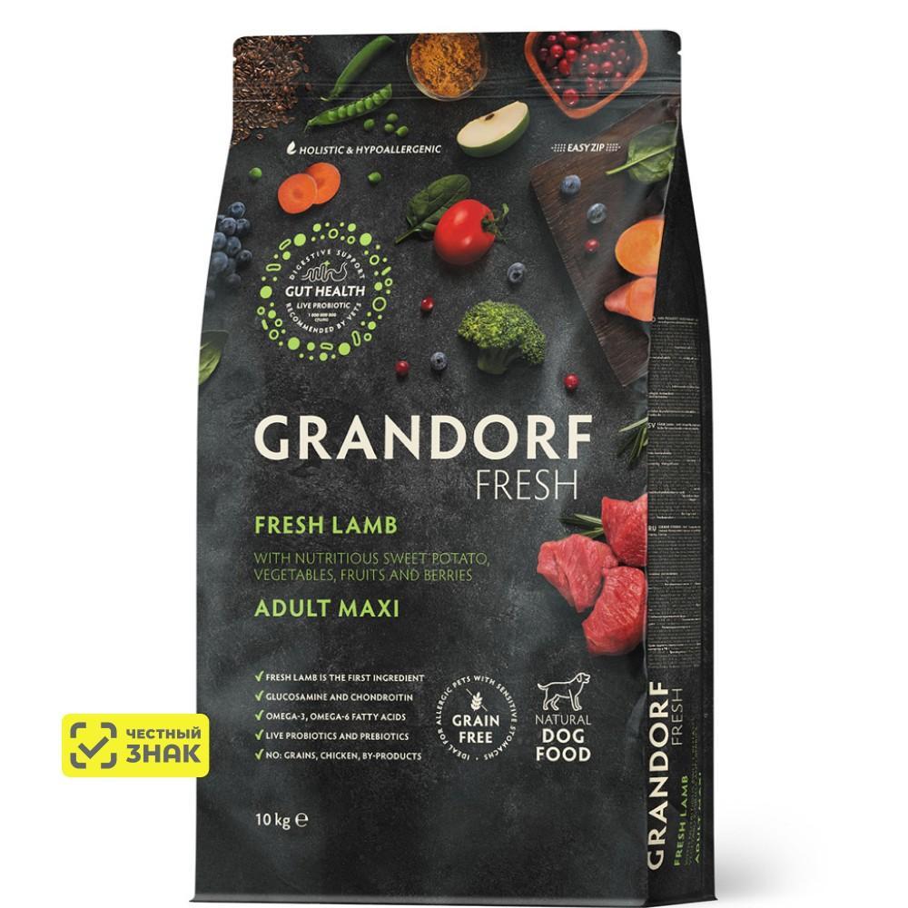 GRANDORF Fresh Adult Сухой корм для собак крупных пород, с ягненком и бататом, 10 кг