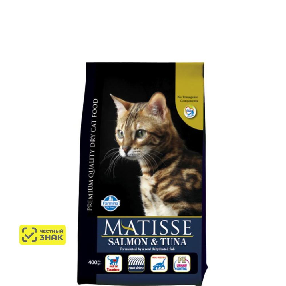 Farmina Matisse Cухой корм для взрослых кошек, с лососем и тунцом, 400 гр.