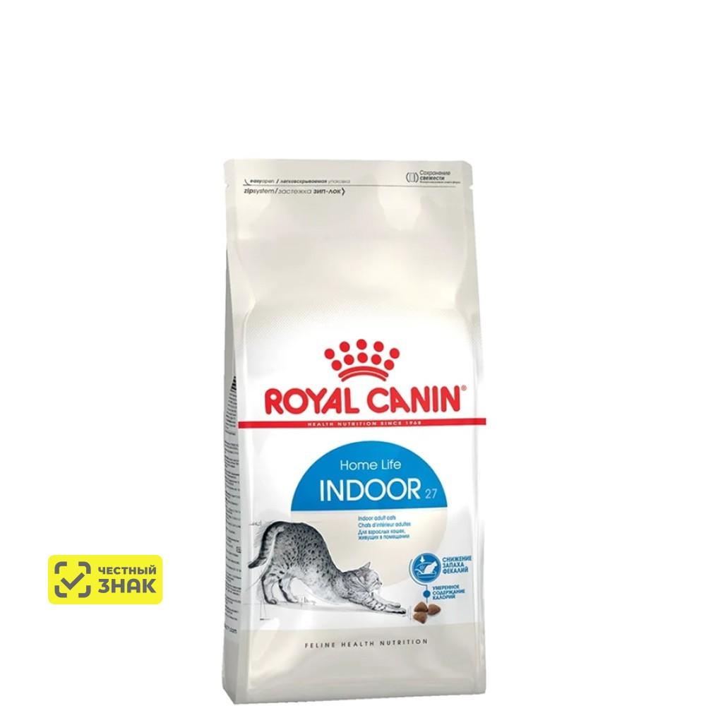 Royal Canin Indoor 27 Home Life Сухой корм для домашних кошек в возрасте от 1 до 7 лет, 400 гр.