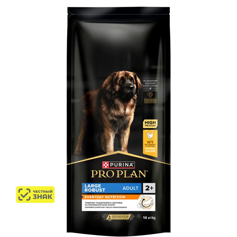 PRO PLAN® Everyday Nutrition Сухой корм для взрослых собак крупных пород с мощным телосложением, с высоким содержанием курицы, 14 кг