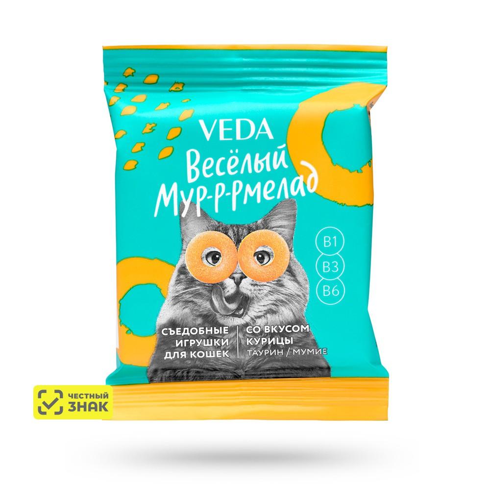 Veda Лакомство Съедобные игрушки со вкусом курицы для кошек Веселый мур-р-рмелад