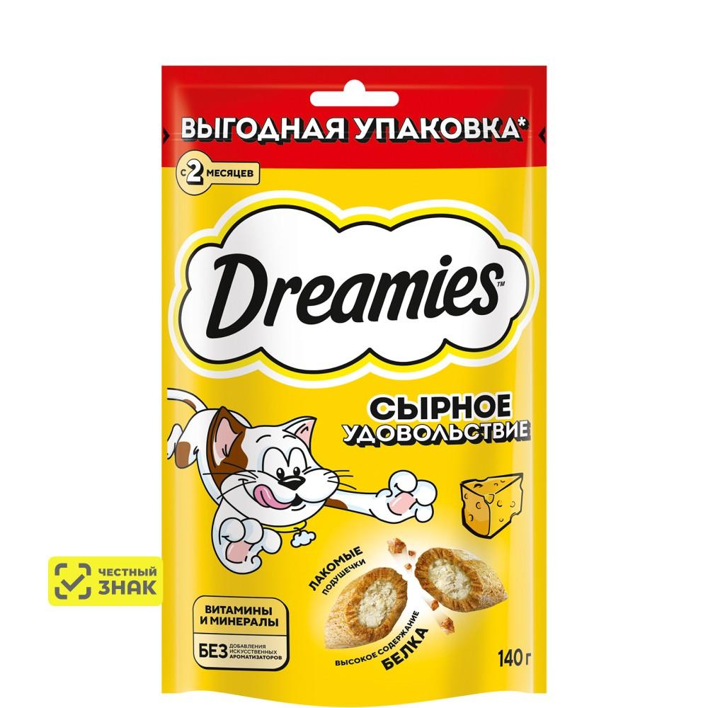 Dreamies Лакомство Подушечки с сыром для кошек, 140 гр.