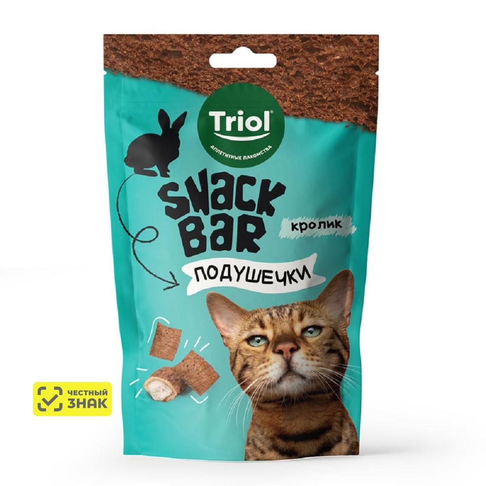 Triol Лакомство Мини-подушечки с начинкой из кролика для кошек, 30 гр.