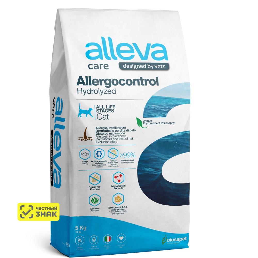 ALLEVA Care Adult Allergocontrol Hydrolyzed Сухой диетический корм для кошек, с океанической рыбой, 5 кг