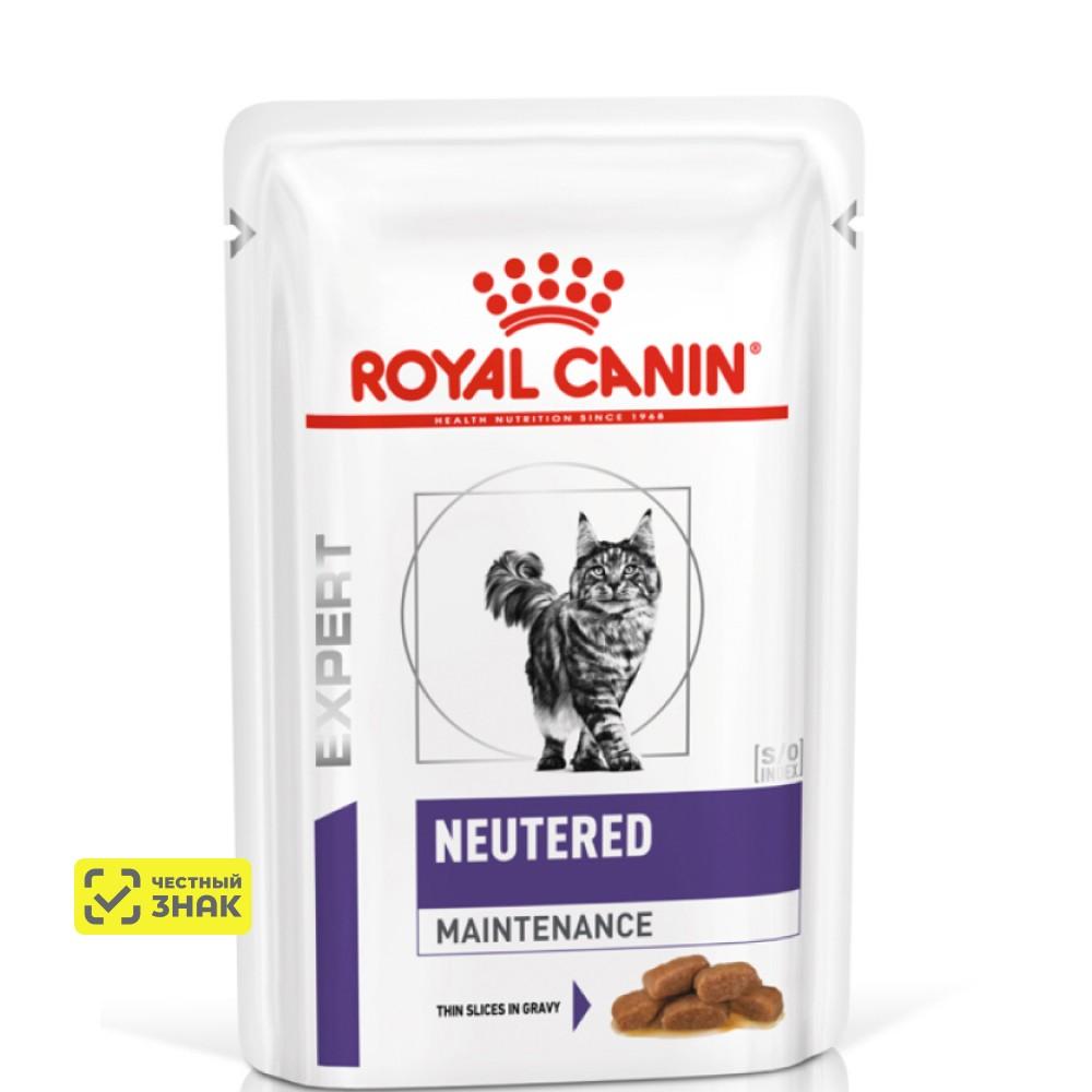 Royal Canin Neutered maintenance Влажный корм (пауч) для стерилизованных кошек старше 1 года, кусочки в соусе, 85 гр.