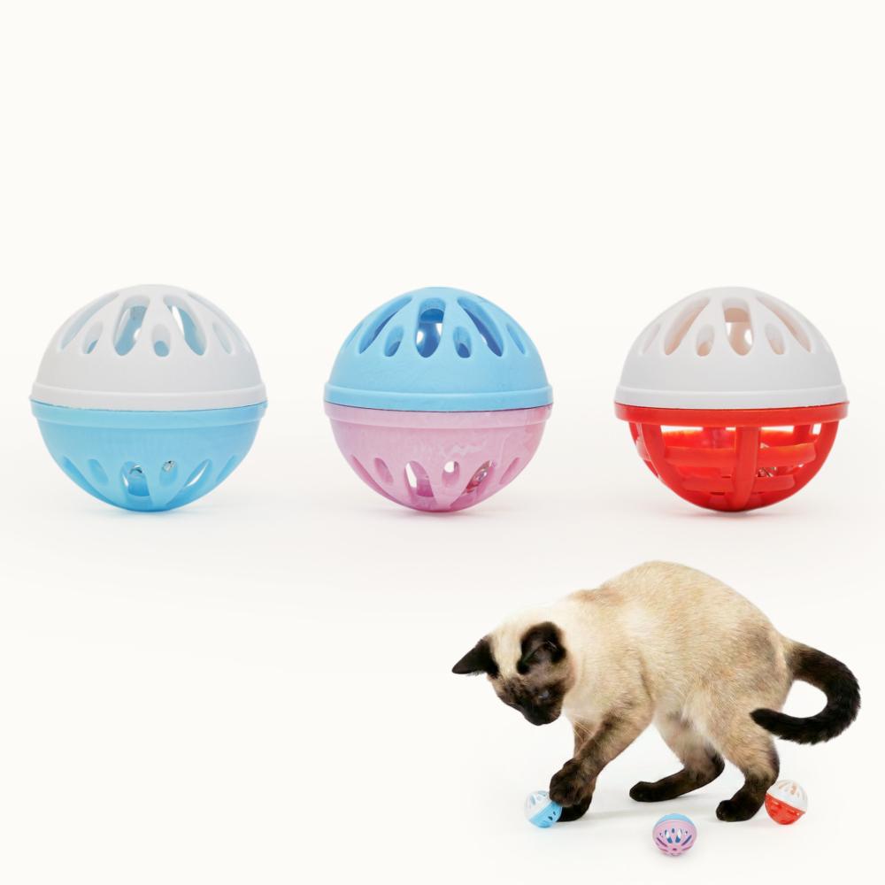 Pet hobby Игрушка для кошек Погремушка сетчатая (3 шт.), диаметр 4 см