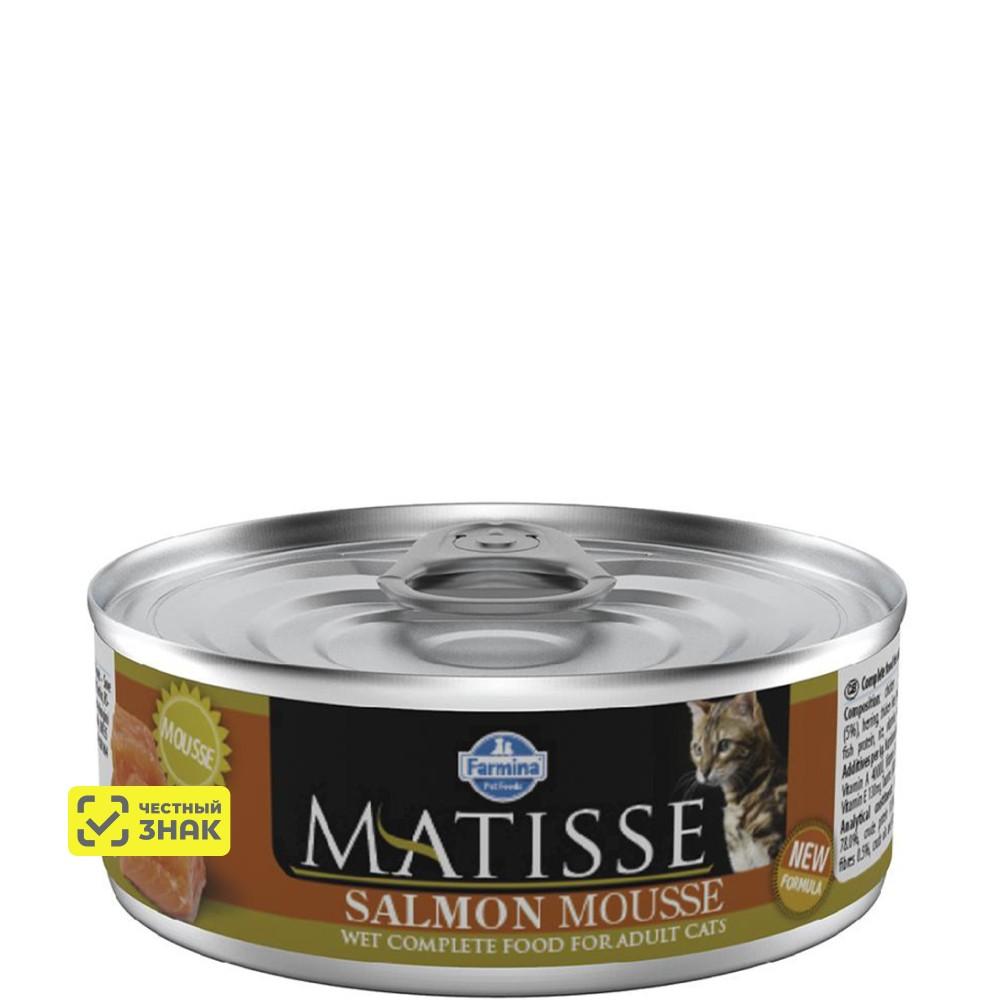 Farmina Matisse Влажный корм (консервы) для кошек, мусс с лососем, 85 гр.