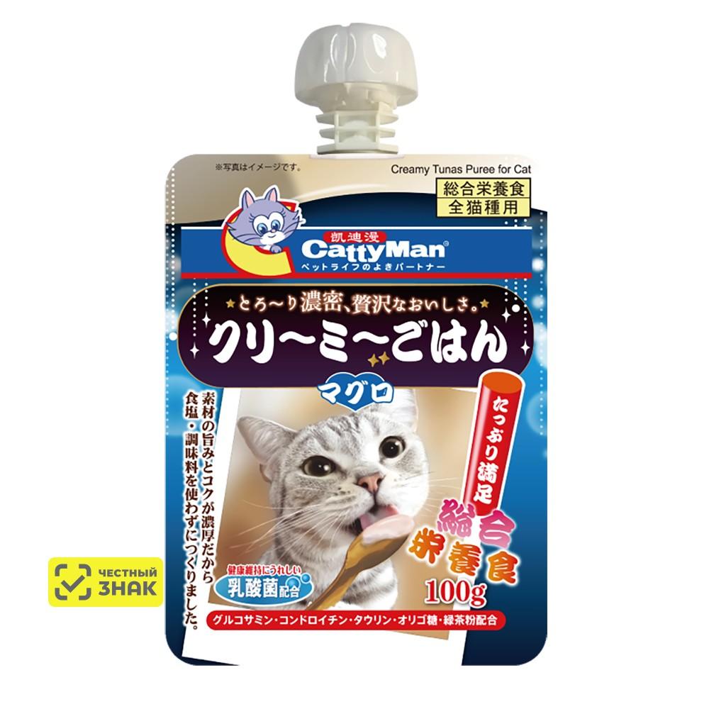 CATTYMAN Лакомство Сгущёнка на основе тихоокеанского тунца для кошек и котят, 100 гр.